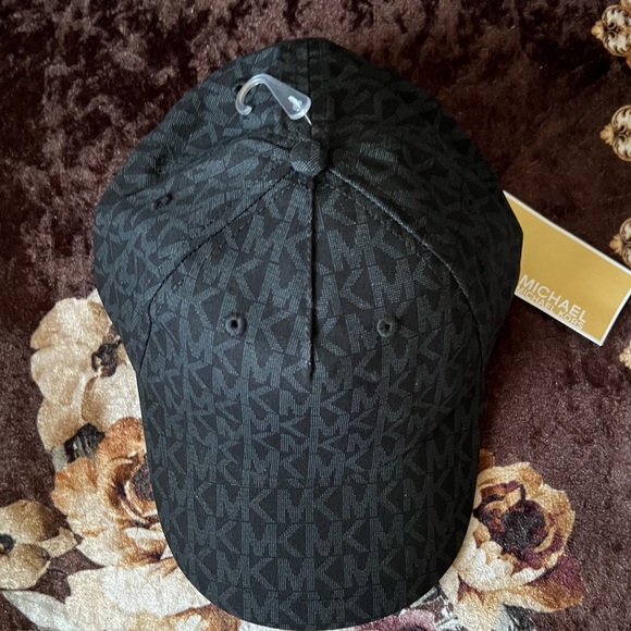 MICHAEL KORS Signature Logo Stretch Cotton Adjustable Baseball Hat NWT One Size main image 6